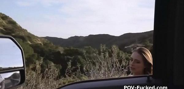  Country road pick up leads to deep pussy fuck